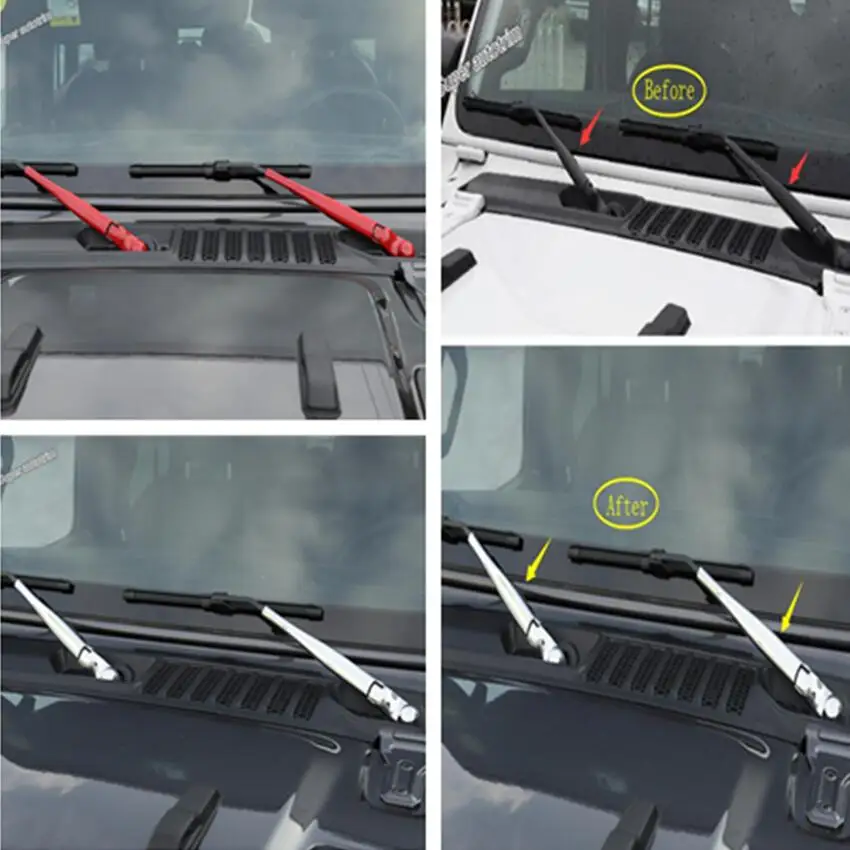 

Lapetus Colorful Front Head Wiper Rain Wiper Decoration Strip Cover Accessories Interior Trim For Jeep Wrangler JL 2018 - 2022