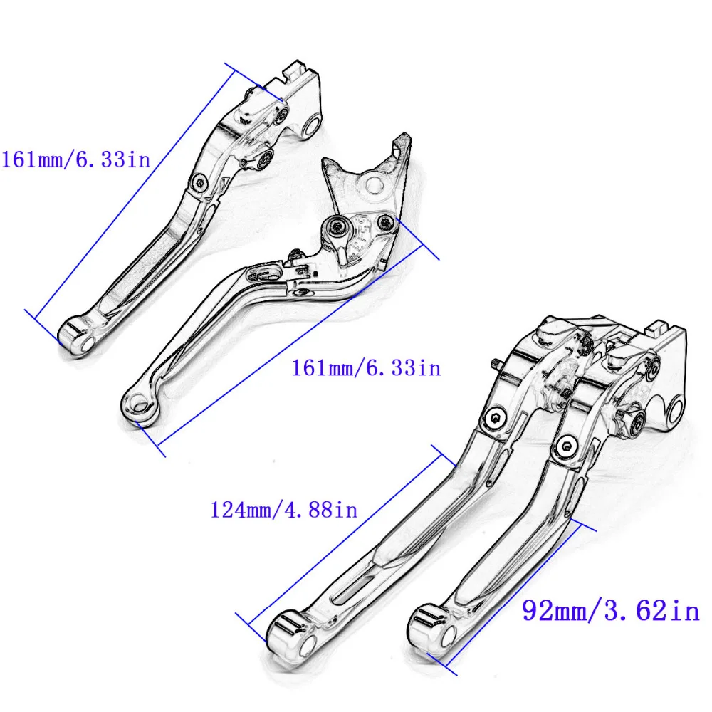 CNC Folding Extendable Motorcycle Brake Clutch Lever For Yamaha WR125X WR125R WR 125 2010-2016 2011 2012 2013 2014 2015