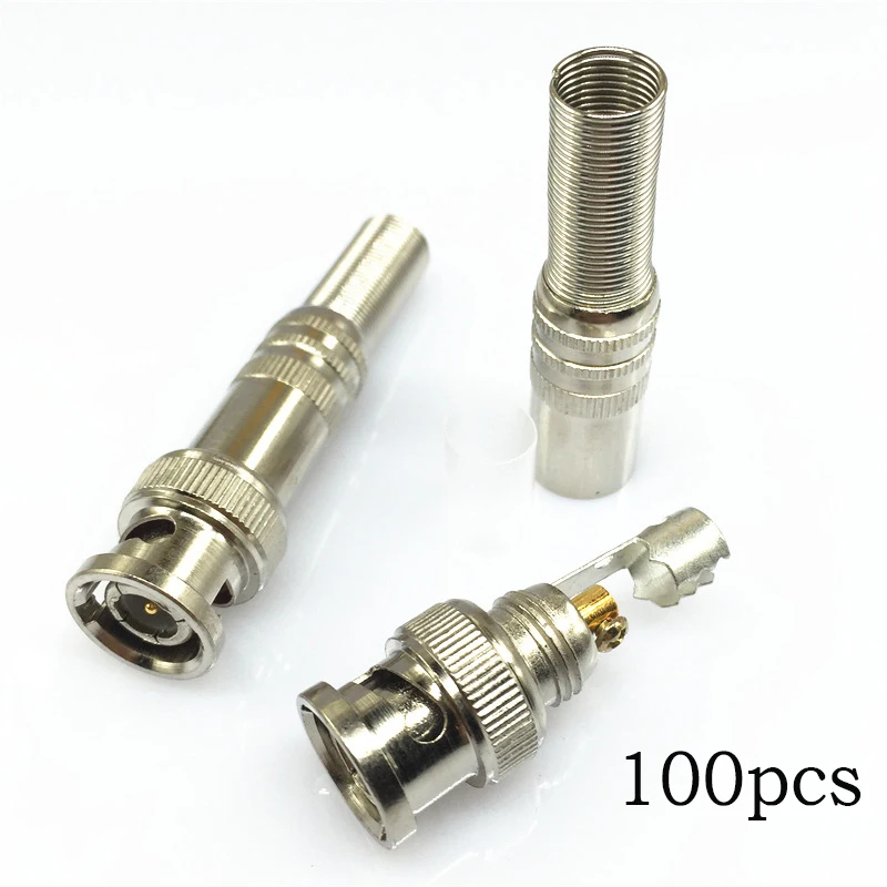 

Metal BNC Q9 Male Solderless Copper Core Connector Plug Adapter for CCTV Camera Copper Core Accessories Surveillance Kit System