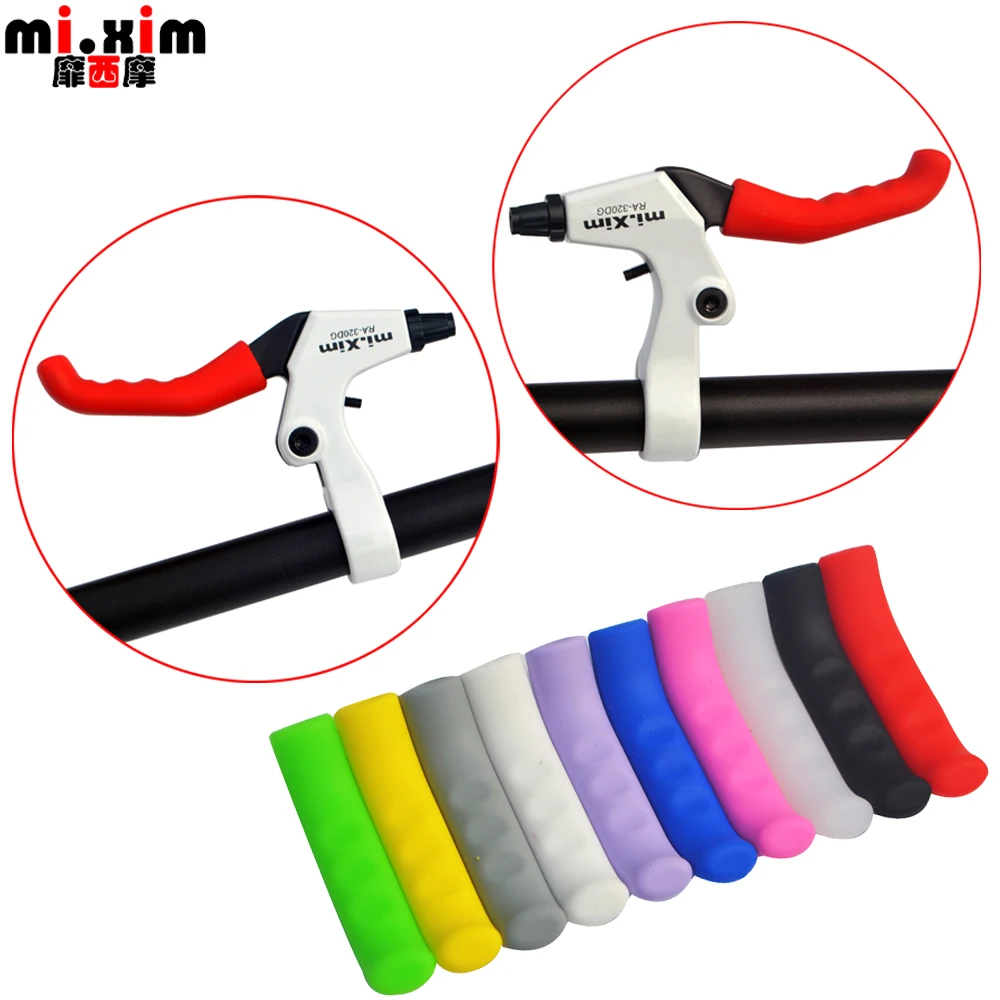 mi.Xim Mountain Bike Colorful Brake Lever Grip Cycling Brake Lever Protector Bicycle Handbrake Levers Smart Cover