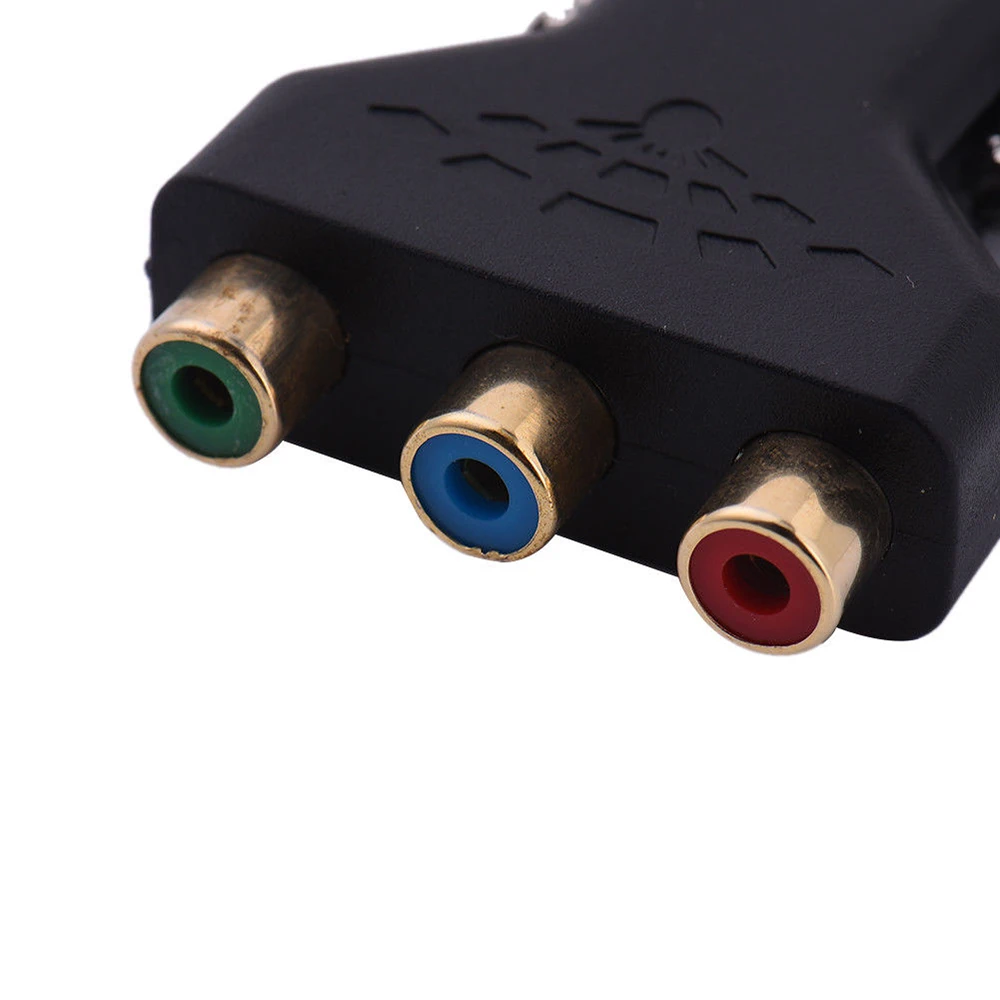 VGA do RCA złącze konwerter męski VGA do 3 RCA wideo RGB, żeńskie do HD 15-Pin VGA styl wideo komponent, adapter gniazda jack wtyczki