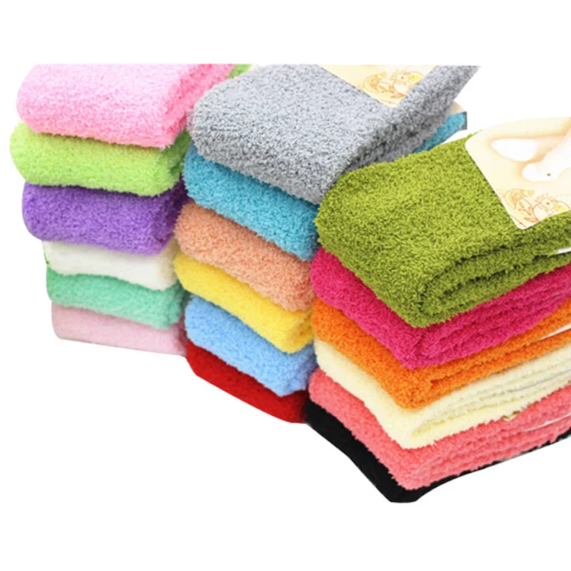 

2017 Women's socks spring autumn winter Candy colors plus thick velvet warm socks women socks ( 5 pairs / lot ) Asock leader