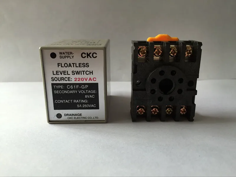 C61F-GP 12V24V220VAC bezpływowy przełącznik poziomu / przekaźnik z gniazdem / podstawą C61F - GP sterownik poziomu wody / automatyczny przełącznik pompy