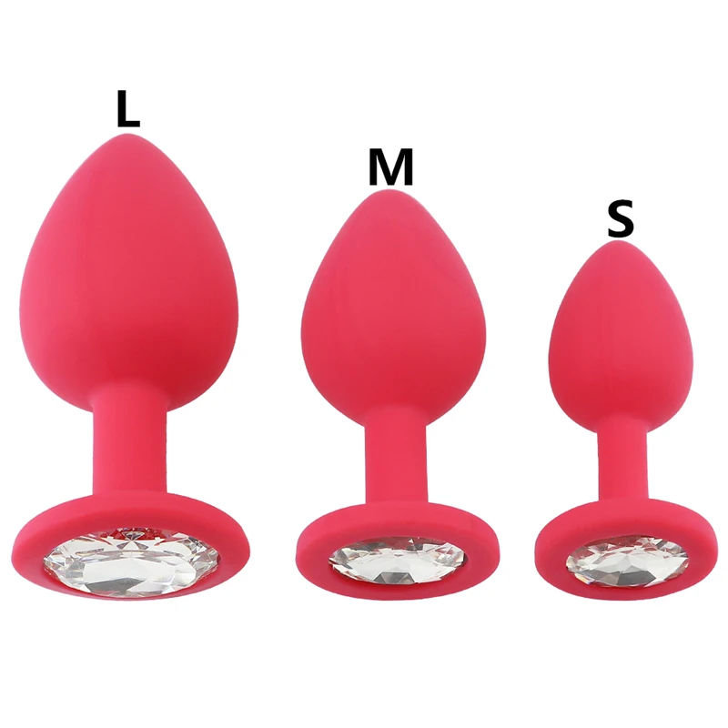 3Pcs/Set Safe Butt Plug With Crystal Detachable Jewelry Anal Plug Vagina Clitoris Vibrator Erotic Adult Sex Toys For Woman/Men