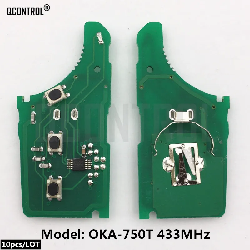 

QCONTROL Car Remote Control Key Electronic Circuit Board for KIA OKA-750T Keyless Entry 433MHz Transmitter ASSY 433-EU-TP