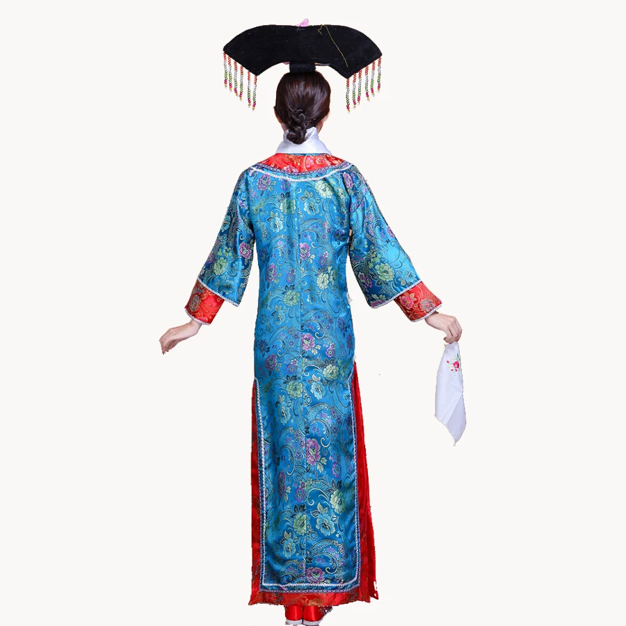 Hot Sale New Chinese Ancient Traditional Infanta Dramaturgic Costume Qing Dynasty Robe Dress Free Shipping costume ball Costume