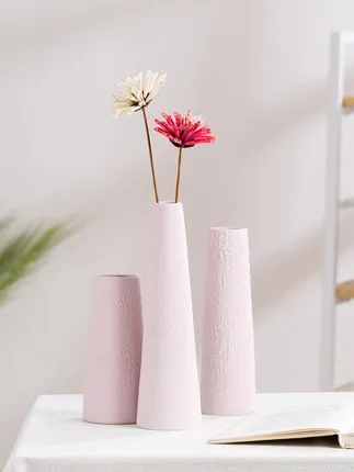 Ceramic Small Decoration Living Room Simple Nordic Small Fresh Flower Dining Table Cabinet Creative Dried Flower Vase Set