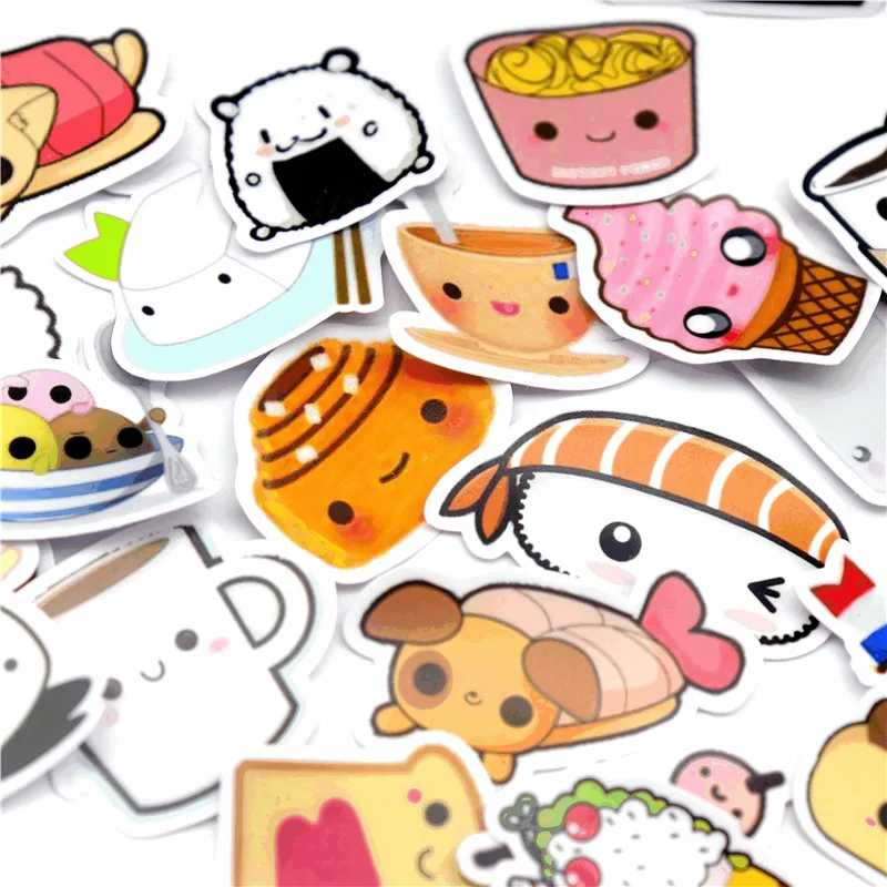 36pcs Creative Cute kawaii self-made expression food scrapbooking stickers /decorative sticker /DIY craft photo albums/trunk