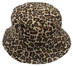 FOXMOTHER New Fashion Summer Leopard Animal Printed Bucket Hats Fishing Cap Women Men