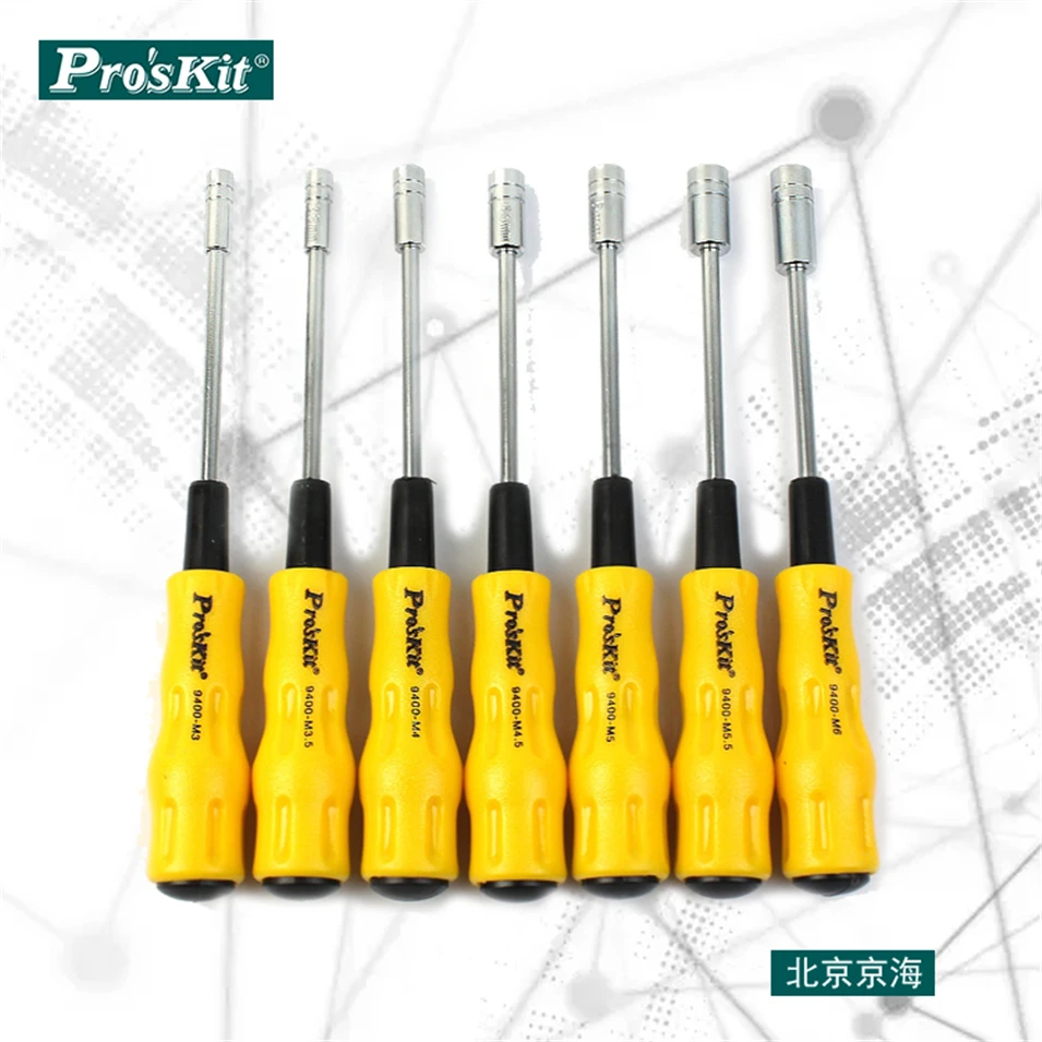 1 pcs Proskit 19400-M3/M3.5/M4/M4.5/M5/M5.5/M6  Hex Multi-purpose Screwdriver Opening Tool Repair Non-Magnetic Long Hex