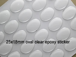 100/200/500PCS/lot 25x18mm Oval Clear Epoxy Sticker DIY Crafting 3D Effect for DIY Jewelry Making