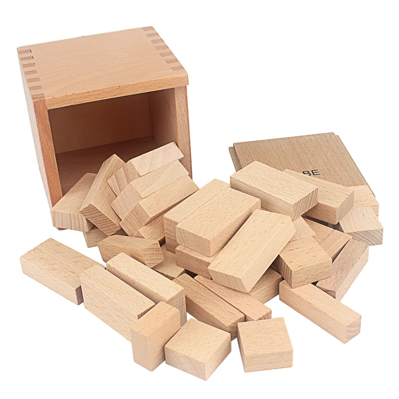 Baby Frobel Teaching Toys Gabe6 Proportion Froebel 18Pcs Cubes Solid Wood Toys for Children Educational Preschool Kindergarden