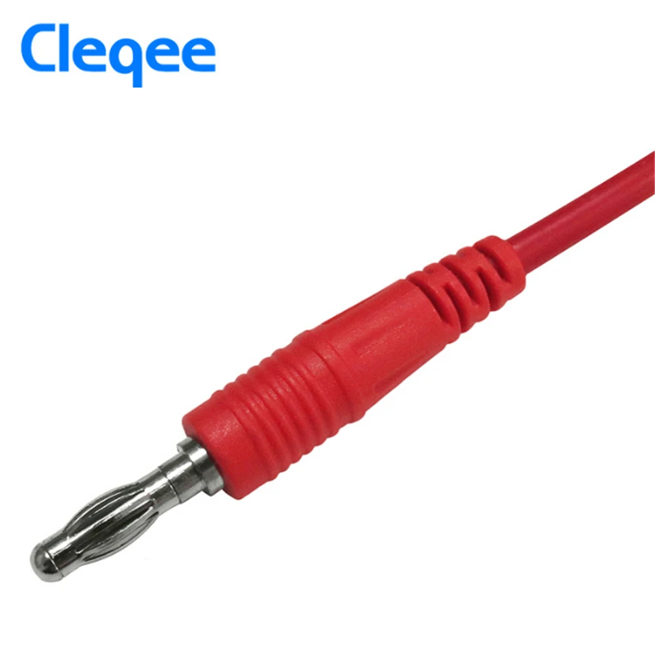 Cleqee P1041 1Set 1M 4mm Banana to Banana Plug Soft RV Test Cable Lead for Multimeter Test Leads Kits Banana Plug Male