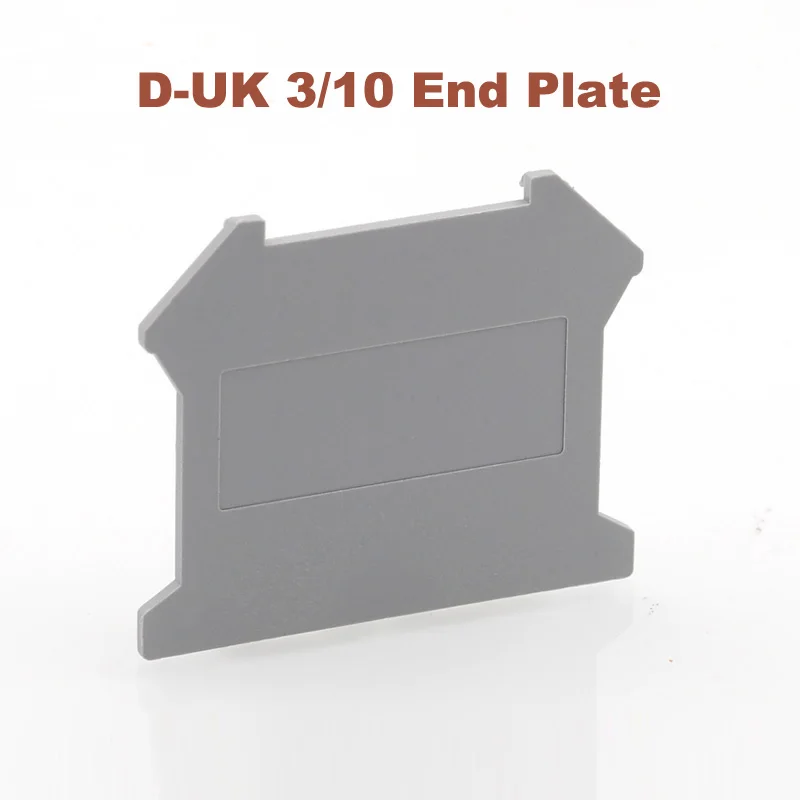 5/10pcs D-UK3/10 Terminals End Plate Din Rail Screw Type Terminal Blocks UK-3N UK-5N UK-6N UK-10N Baffle Separator Spacer Cover