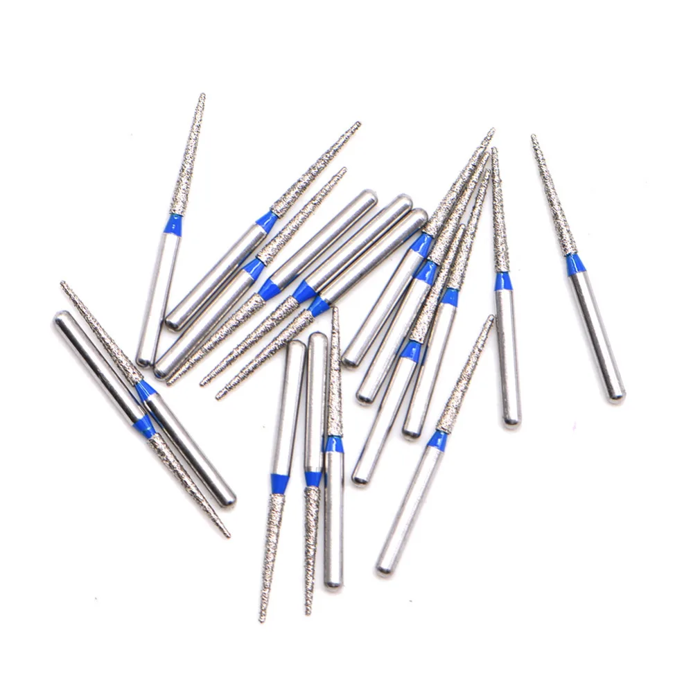 100 pcs/Bag 1.6mm Dental High Speed Burs High Speed Handpiece Turbine Diamond Burs Diamond Polishing Tooth Preparation bur