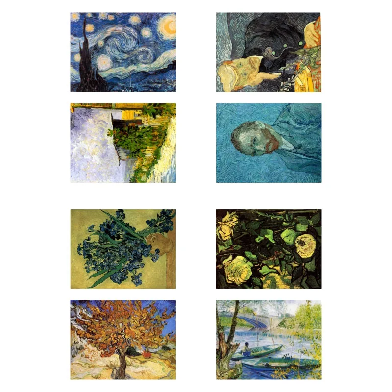 1 PCS Vincent Van Gogh Famous Oil Painting DIY Book Journal Sticker School Art Decor Scrapbooking Diary Prints Stickers