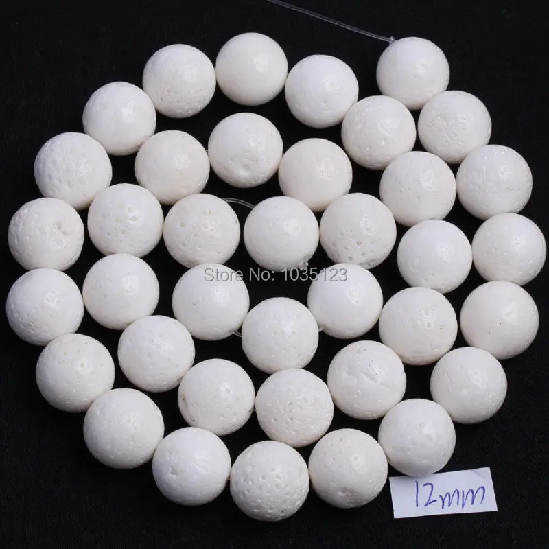 6,8,10,12,14mm Natural White Sponge Coral Round Shape Loose Beads Strand 15 Inch DIY Creative Jewellery Making wj48