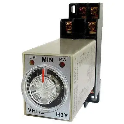 

0-3 Minute 3M Timer H3Y-2 Power On Delay Time Relay 8 Pin with Socket AC220V/AC110V/DC24V/DC12V