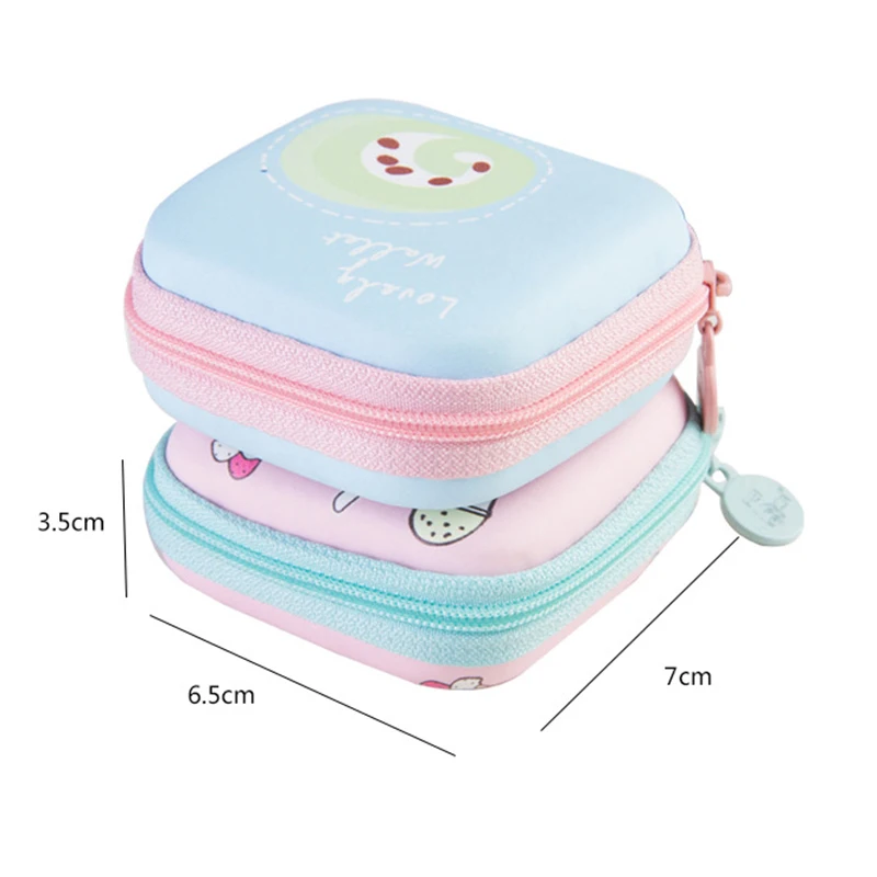 1PCS Cute Earphone Case Girl Storage Bag Carrying Hard Box Headphone Stand For Earbuds Memory Card Money Box Travel Organizer