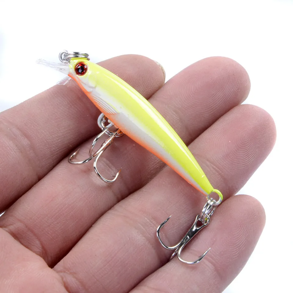 LEOSPORT 1PCS Small Minnow Fishing Lure Tackle 5CM 2.1G Artificial Bait Crankbait Iscas Artificiais Fake Lures