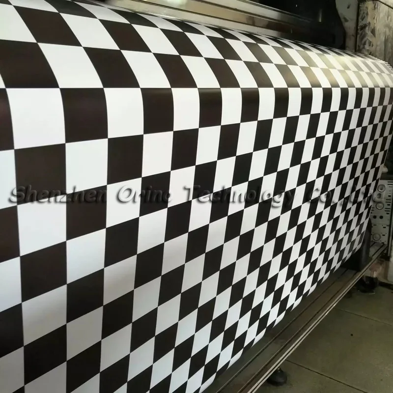 Black&white Checkered Sticker Bomb Vinyl Film Sticker Bombing Graffiti Vinyl Wrap For Car Bike Motorcycle Truck Wrapping Foil