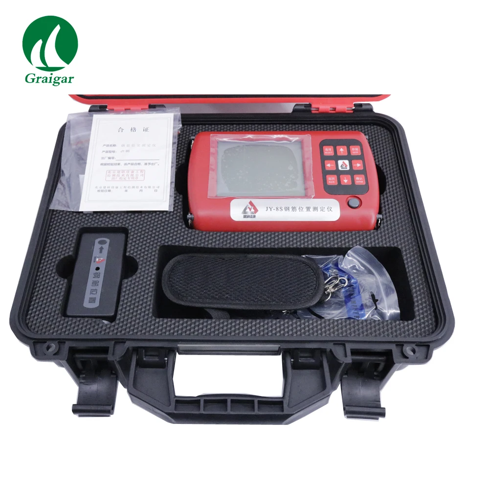 New JY-8S Concrete Rebar Locator Scanner Covermeter Ferromagnetic Objects Finder Grid Scan Concrete Reinforcement Detector