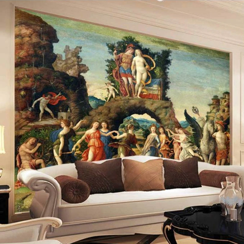 beibehang Custom Wallpaper 3d European Style People Oil Painting Living Room Sofa TV Backdrop wall Decor Art Wallpaper 3d mural