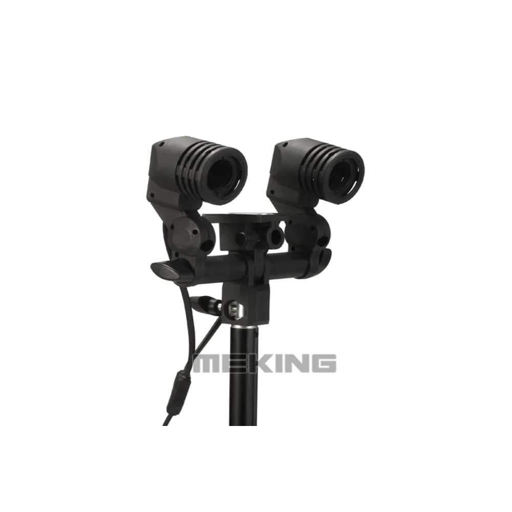 Double Head Photography Studio Light Fitting Photo Lighting E27 Socket Bulb Holder Flash Umbrella Bracket