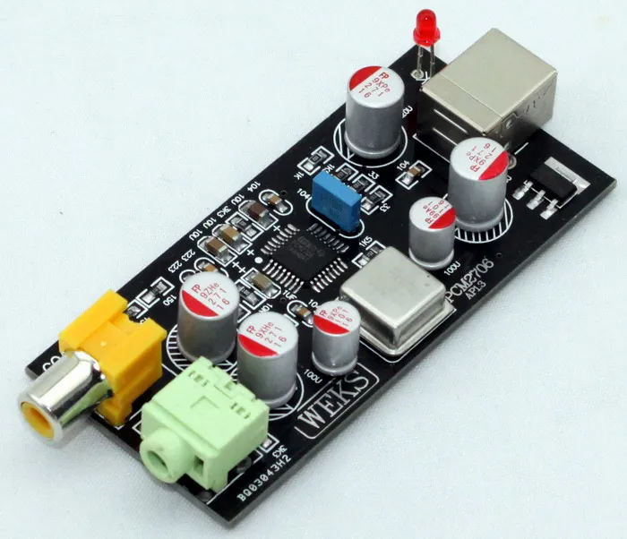 Placa decodificadora de tarjeta de sonido para amplificador, nivel de fiebre DAC con dispositivo de audio, compatible con WINXP, WIN7, WIN8, 32bit-64bit, USB PCM2706