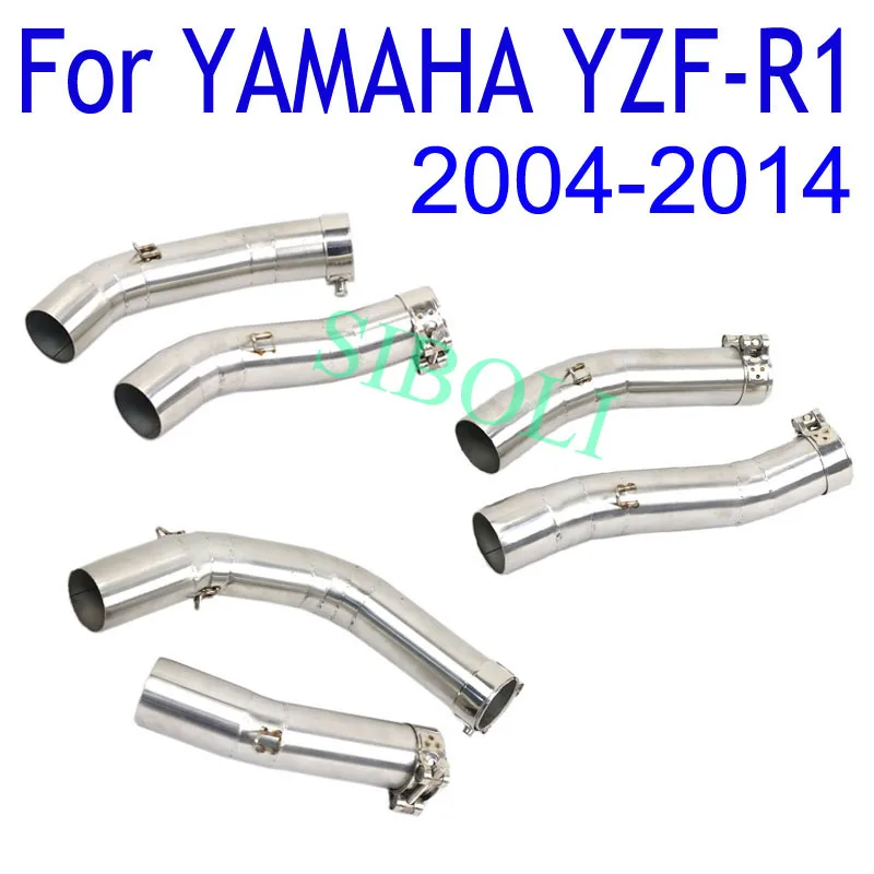 R1 Motorcycle Exhaust Modified Front Link Pipe For Yamaha YZF-R1 2004 2005 2006 2007 2008 2009 2010 2011 2012 2013 2014