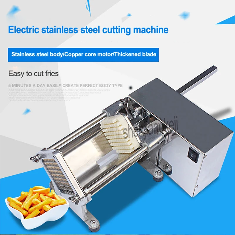 Electric potato cutter slicer stainless steel commercial crispy french fries maker cucumbers, radishes, etc. cutting machine 1pc