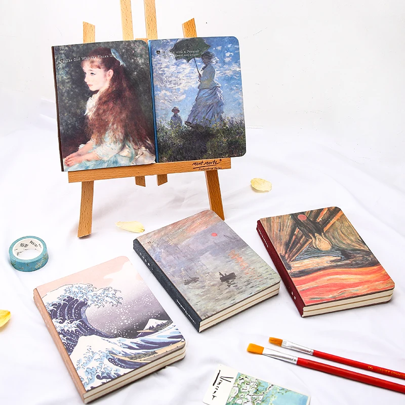 

World Master Painting Oil Painting van gogh Diary Notebook Note Schedule Handbook Notepad Travel Office Writtng Note Books