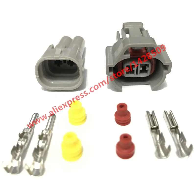 5 Sets 2 Pin NIP-T-F2 Nippon Denso Style Top Slot Female And Male Fuel Injector Connector 6189-0039