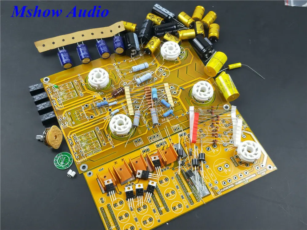 Famous circuit 6SN7 Tube preamplifier DIY KIT refer Cary AE-1 preamp HIFI audio option bare pcb board pre-amp