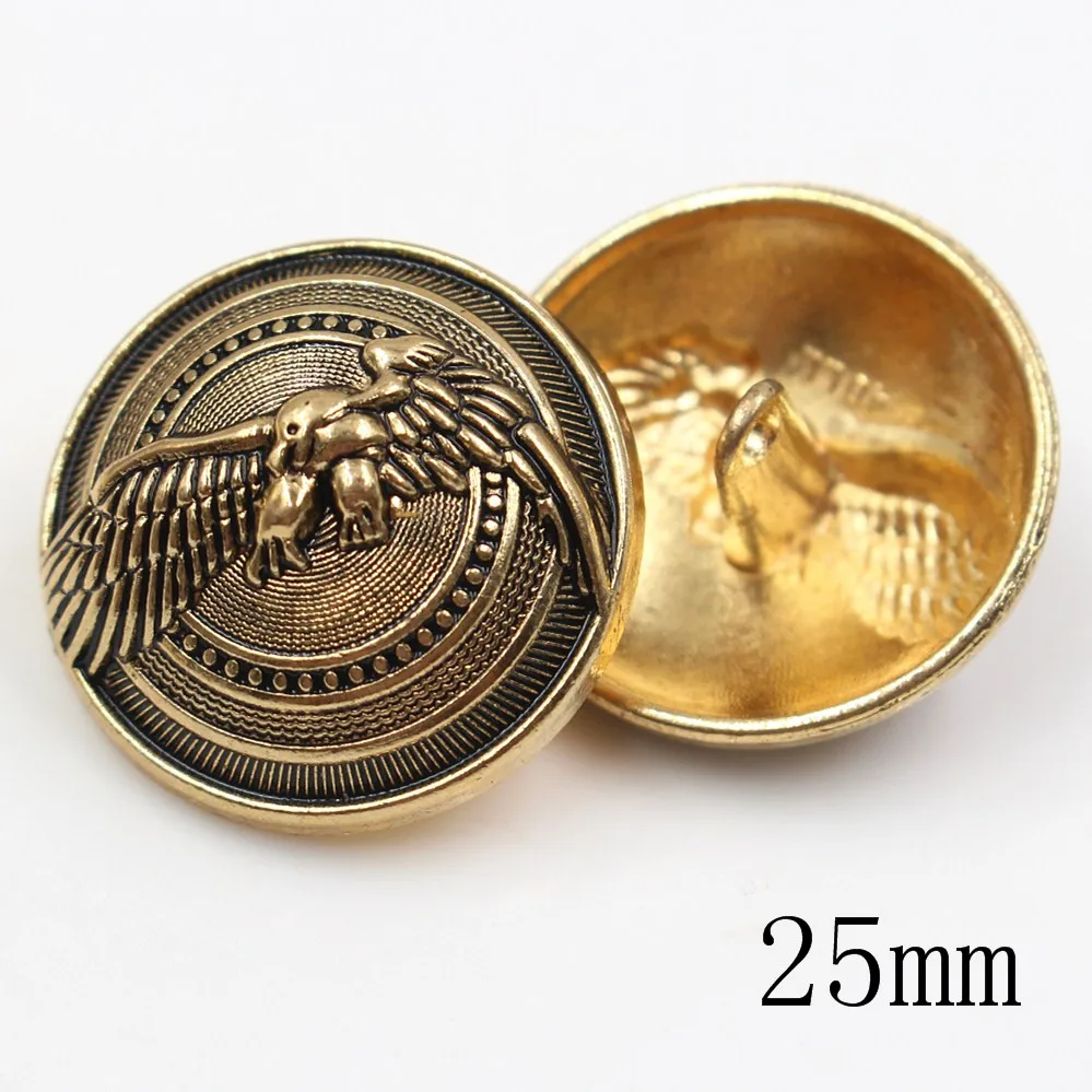 10pcs/lot eagle metal buttons Gold for clothing sweater coat decoration shirt buttons accessories DIY JS-0269