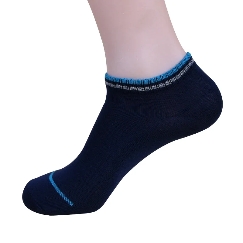 5 Pairs Men Socks Cotton Fashion Casual Stripe Mouth Style Ankle Sock Summer Comfortable Breathable Deodorant Male Sock Adult