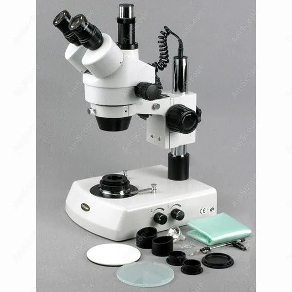 Jewelry Gem Zoom Stereo Microscope--AmScope Supplies 3.5X-90X Jewelry Gem Zoom Stereo Microscope with Dual Halogen Lights