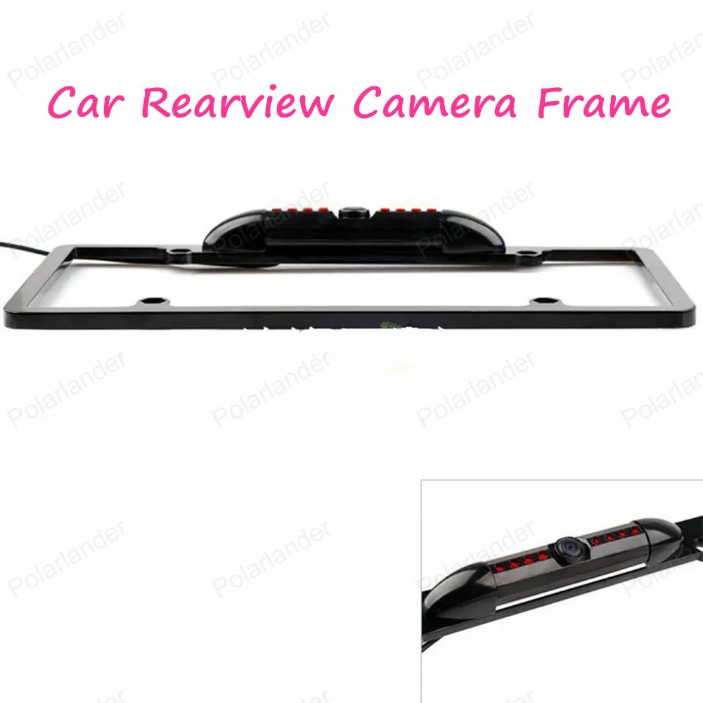 

USA Car License Plate FrameRear View Rearview Camerawith Universal CCD IR Night Vision Waterproof IP67 RCA Jack free shipping