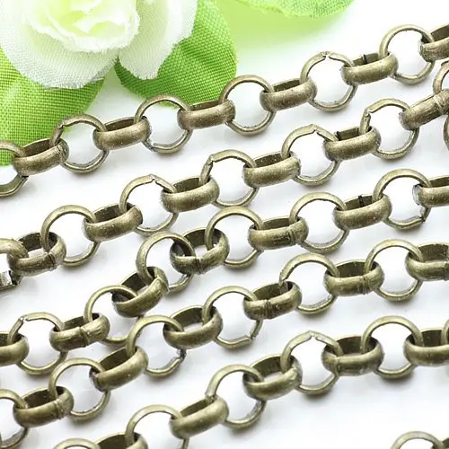 

Free shipping!!!!25M/ Bronze Tone Link Chain for Clip On Charm 8mm