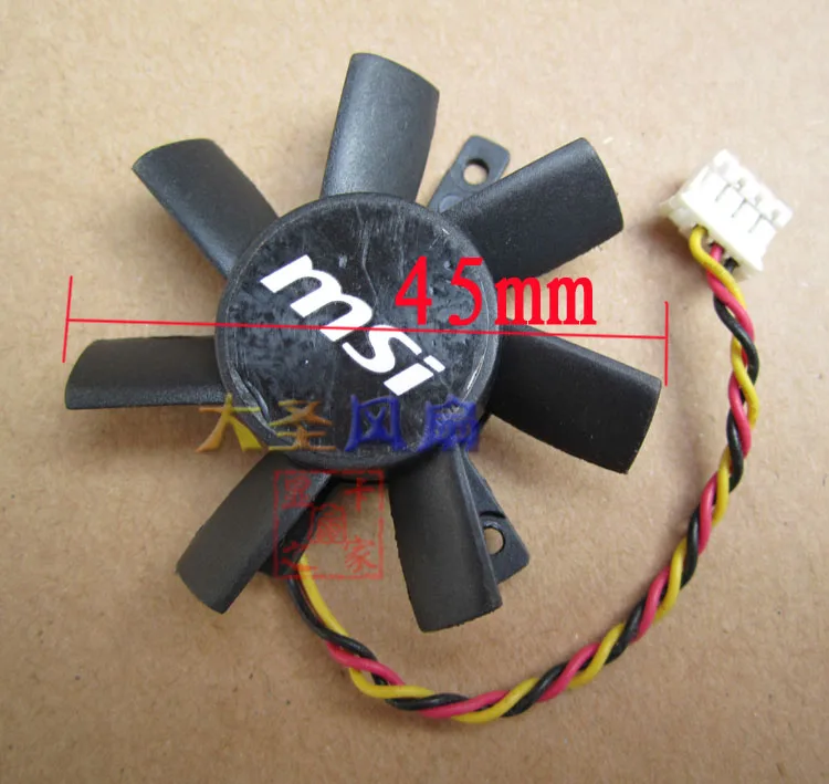 Original for MSI PLD05010S12L 12V 0.10A 3 wires diameter 45mm pitch 39MM graphics card fan