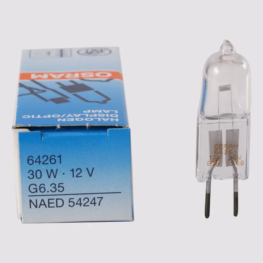 

For 2pcs/Lot,OSRAM HLX 64261 12V30W GER G6.35 Capsule Bulb,NAED 54247 12V 30W Microscope Slit Lamp