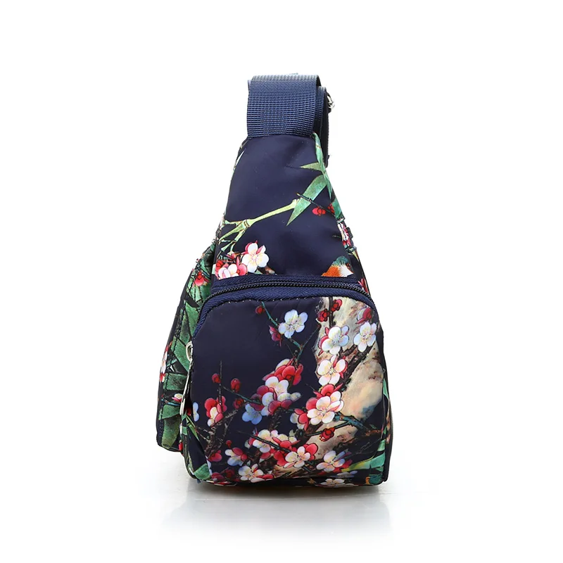 Bolso de mensajero con patrón Floral para mujer, bandolera de nailon duradera de alta calidad con patrón de flores, bolso de mano con múltiples