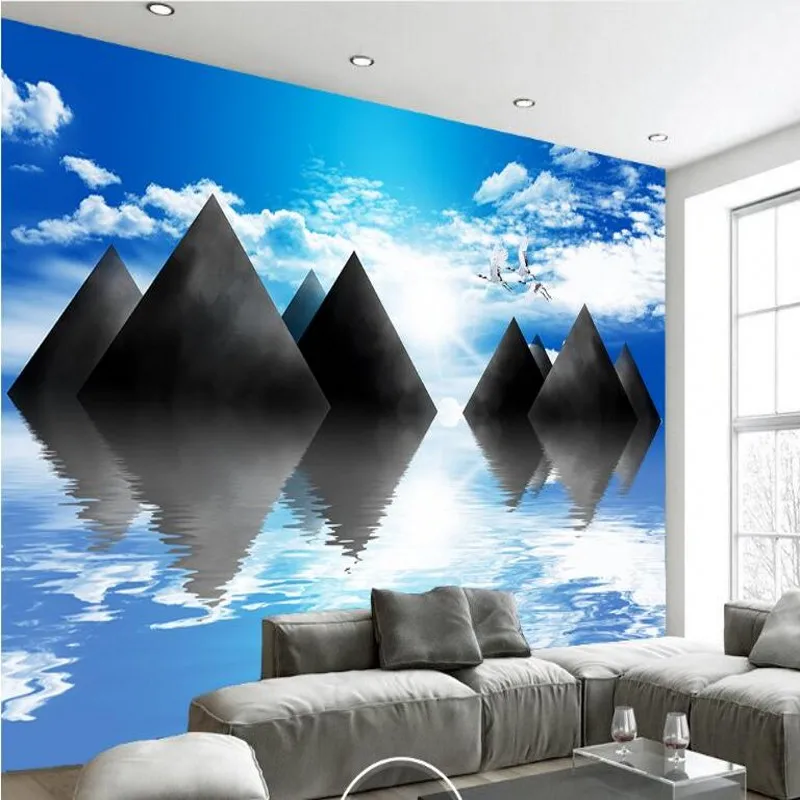 

wellyu Custom large - scale fresco modern new Chinese abstract landscape wallpaper wallpaper papel de parede para quarto