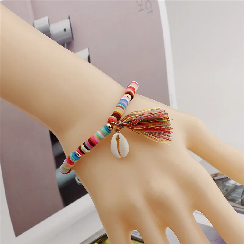 8 Colors Bohemian Shell Moon Bracelet Set Fashion Pop Bracelet Women's Gift Vintage Bracelet Party 2019