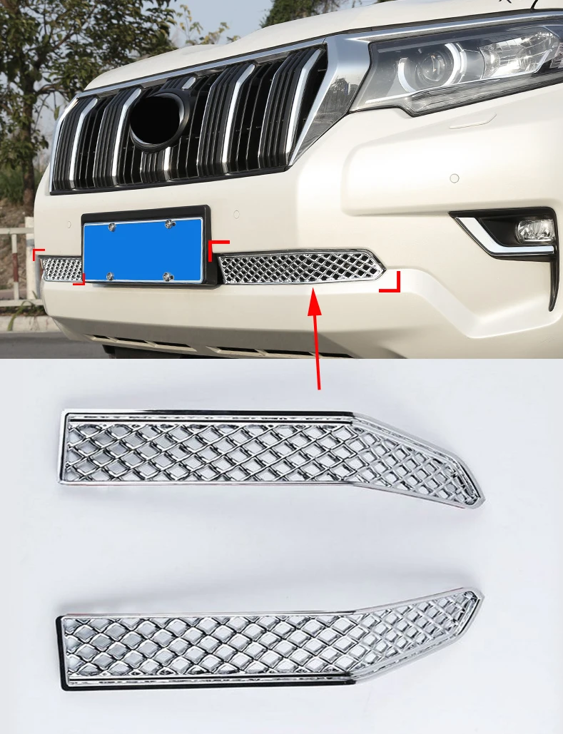 

Автомобильная сетка от насекомых, передняя нижняя решетка для Toyota Land Cruiser Prado 150 2018, аксессуары FJ150