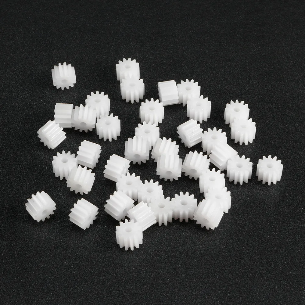 40Pcs 122A 162A 2mm Hole Dia Plastic Shaft Gear 12/16 Teeth Motor Transmission Gears Toy Accessories for DIY Car Robot Motors