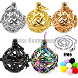 Round Steel 316L Stainless Steel Cage Essential Oils Diffuser Locket Aromatherapy Locket Free Pads Cage Locket Perfume Locket