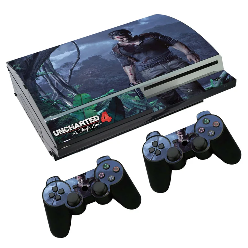 Skin Sticker Decal for PS3 Fat PlayStation 3 Console and Controllers For PS3 Fat Skins Sticker Vinyl - Uncharted 4 A Thief's End