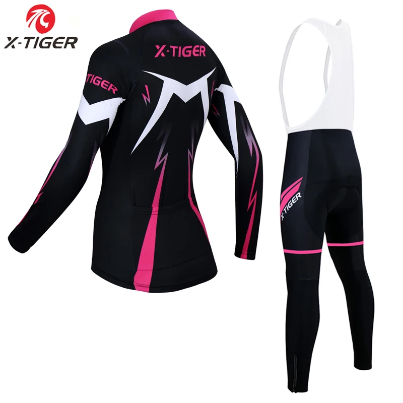 X-Tiger Anti-UV Spring Womens Cycling Clothing 100% Polyester Bicycle Cycling Wear Cycling Bike Clothes Cycling Jersey Set