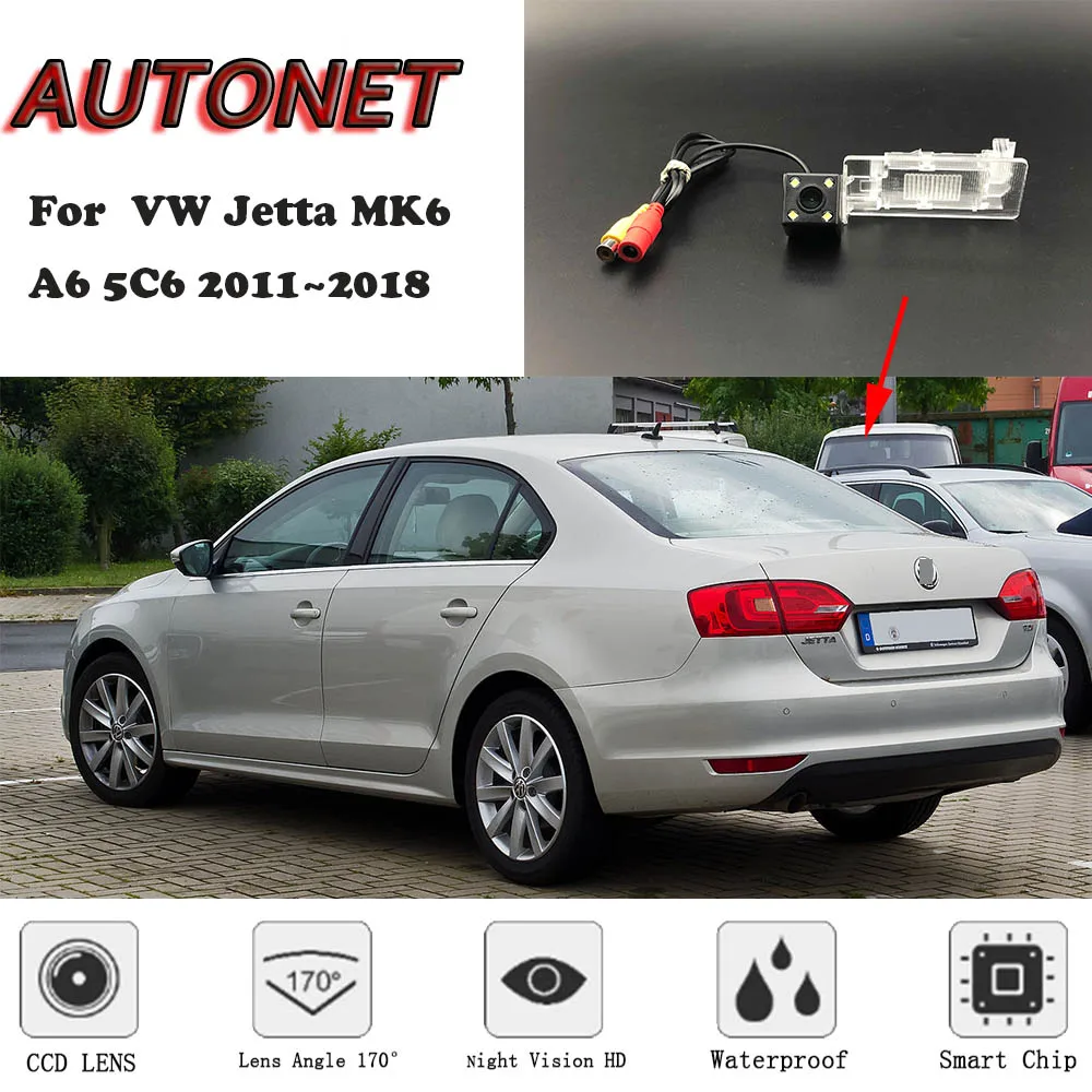 

AUTONET Backup Rear View camera For Volkswagen VW Jetta MK6/A6 5C6 2011~2018 Night Vision/license plate camera/parking Camera